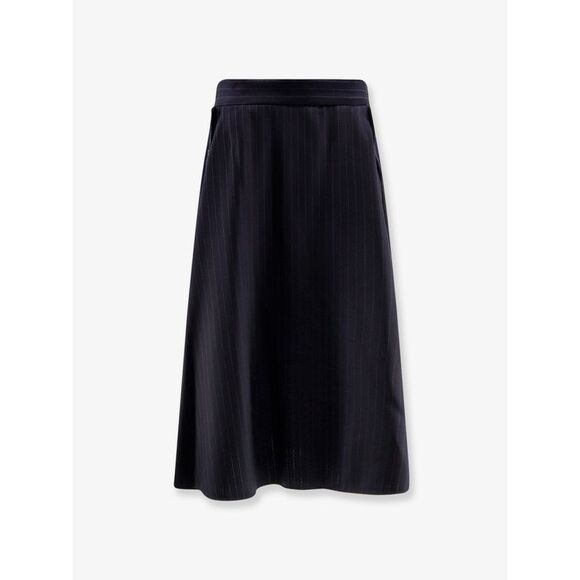 Golden Goose Deluxe Brand Women Striped Virgin Wool Midi Skirt - Picture 1 of 2
